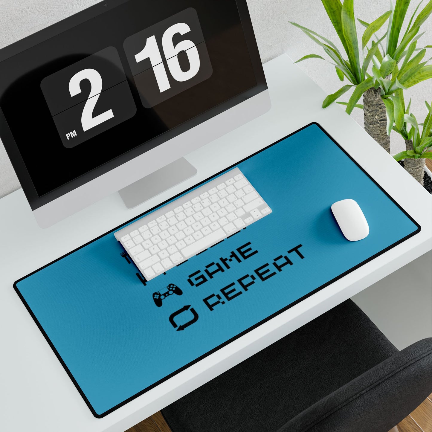 Gamer Cycle Desk Mat Teal
