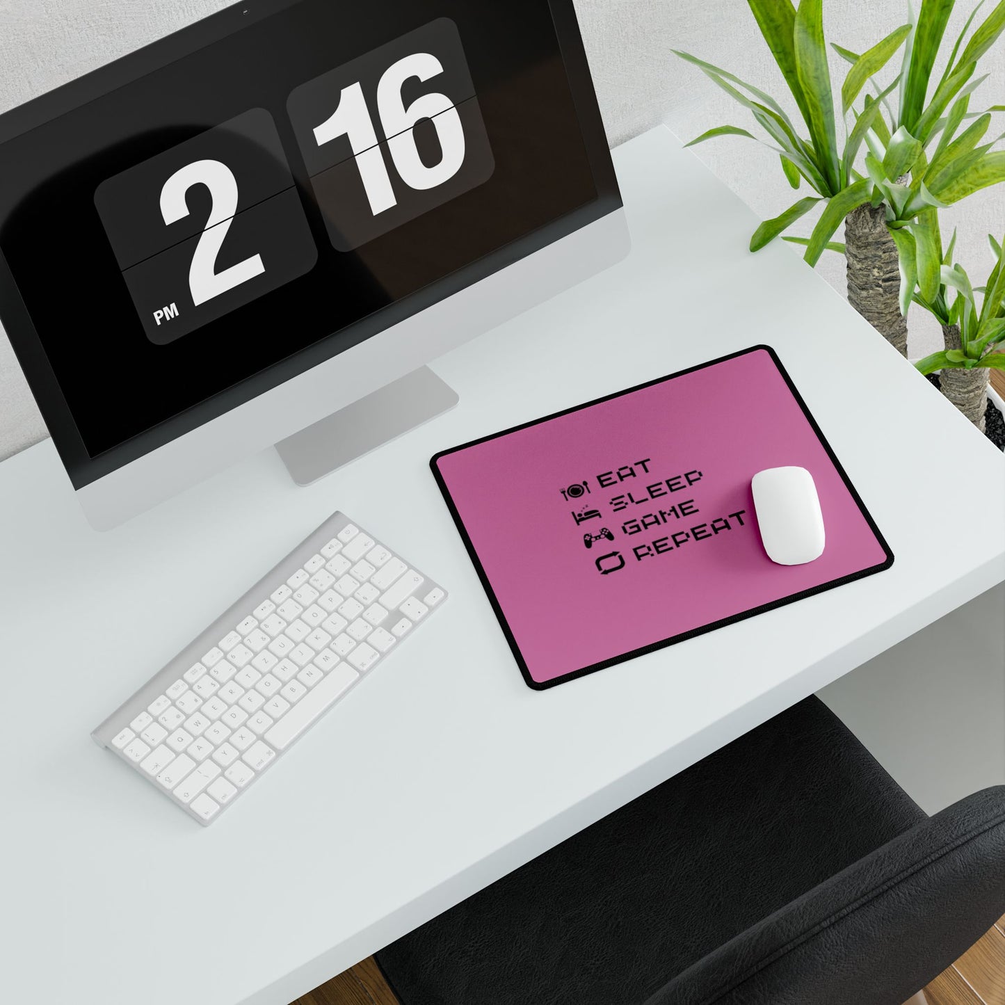 Gamer Cycle Desk Mat Pink