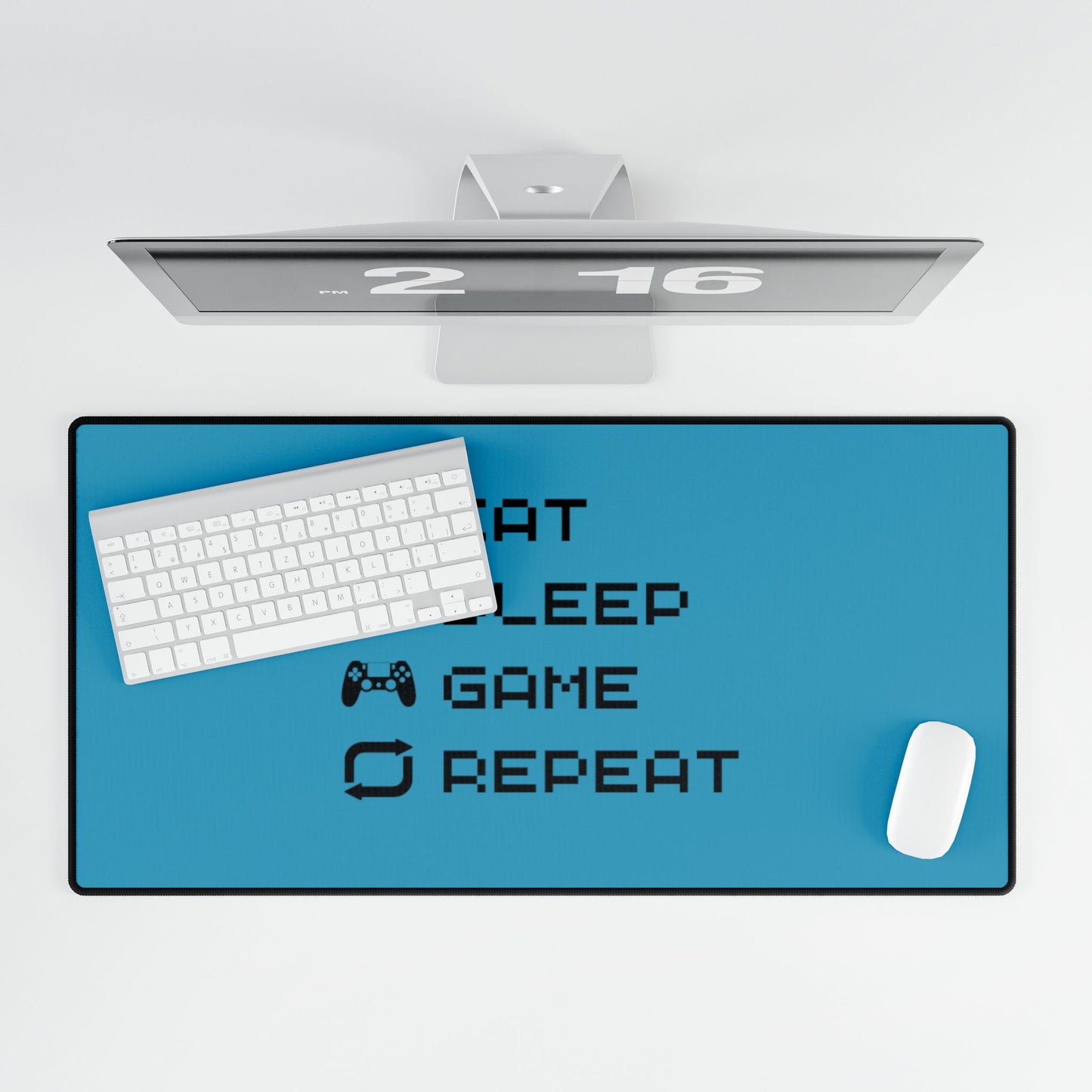 Gamer Cycle Desk Mat Teal