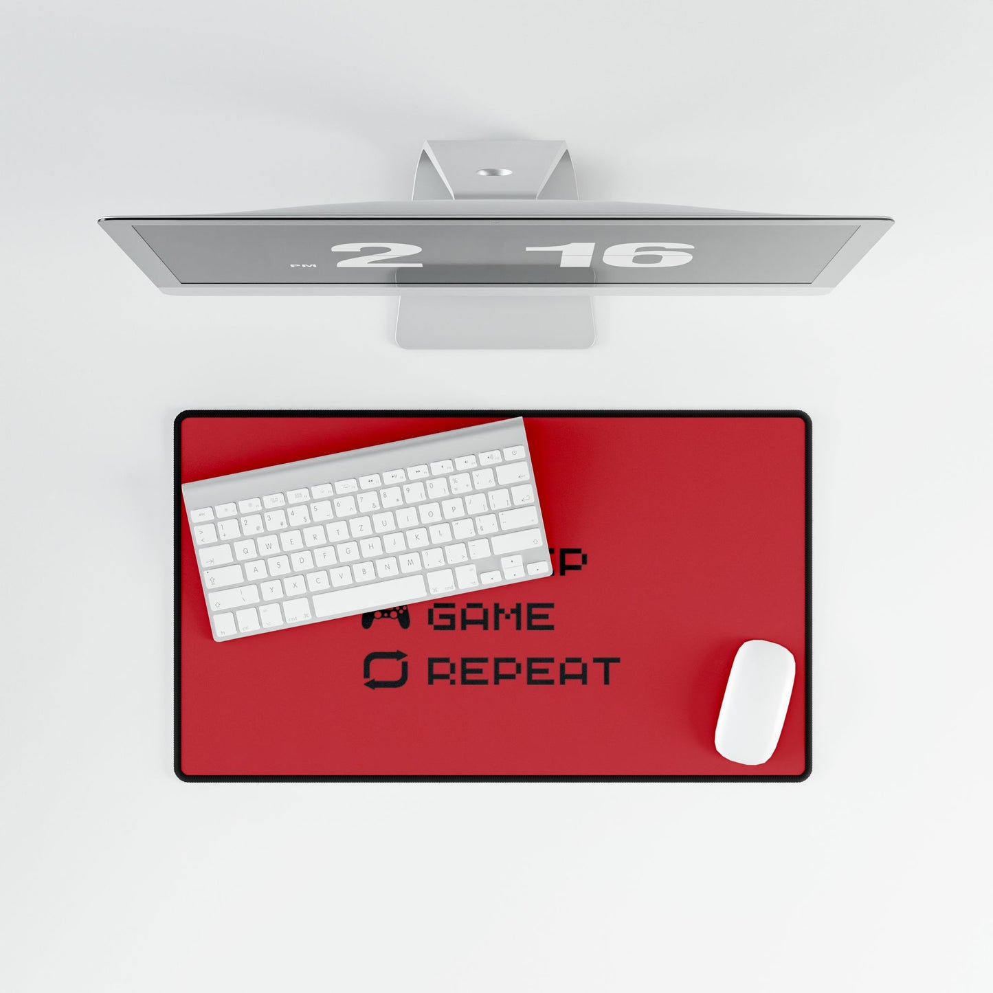 Gamer Cycle Desk Mat Red