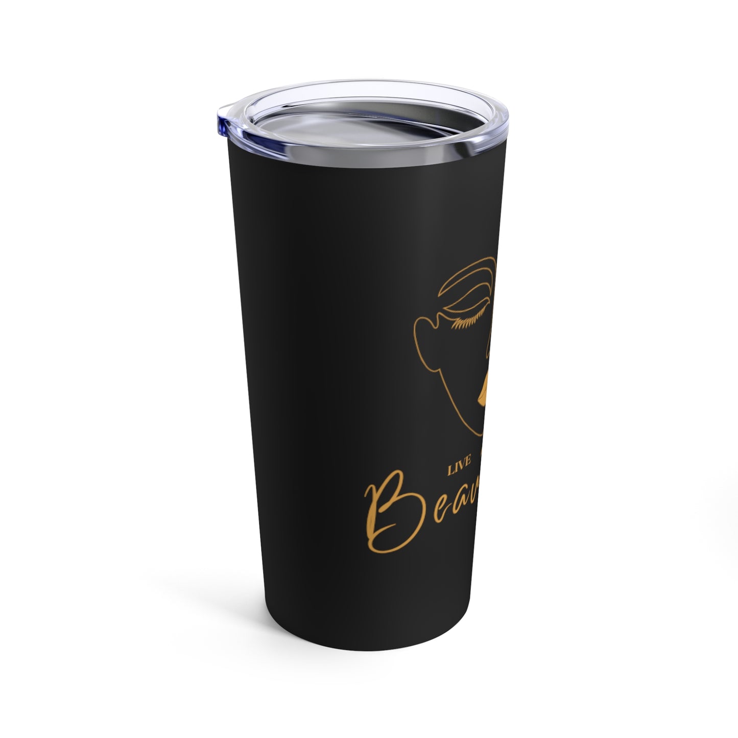 Live Beautifully Black Tumbler 20oz